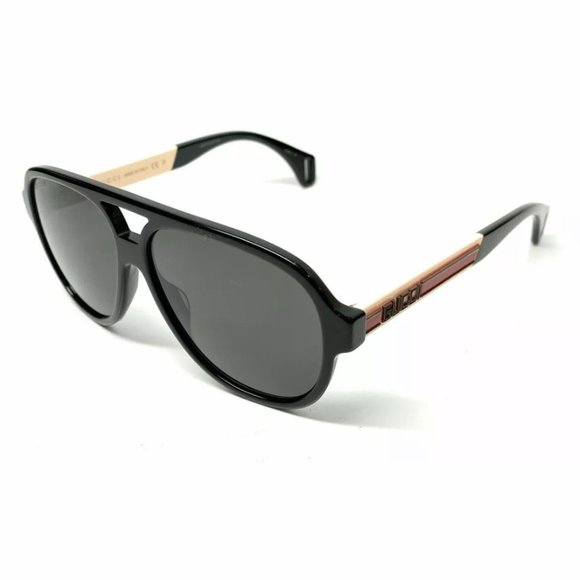 Gucci Men's Black Brown Polarized Sunglasses - Picture 1 of 4